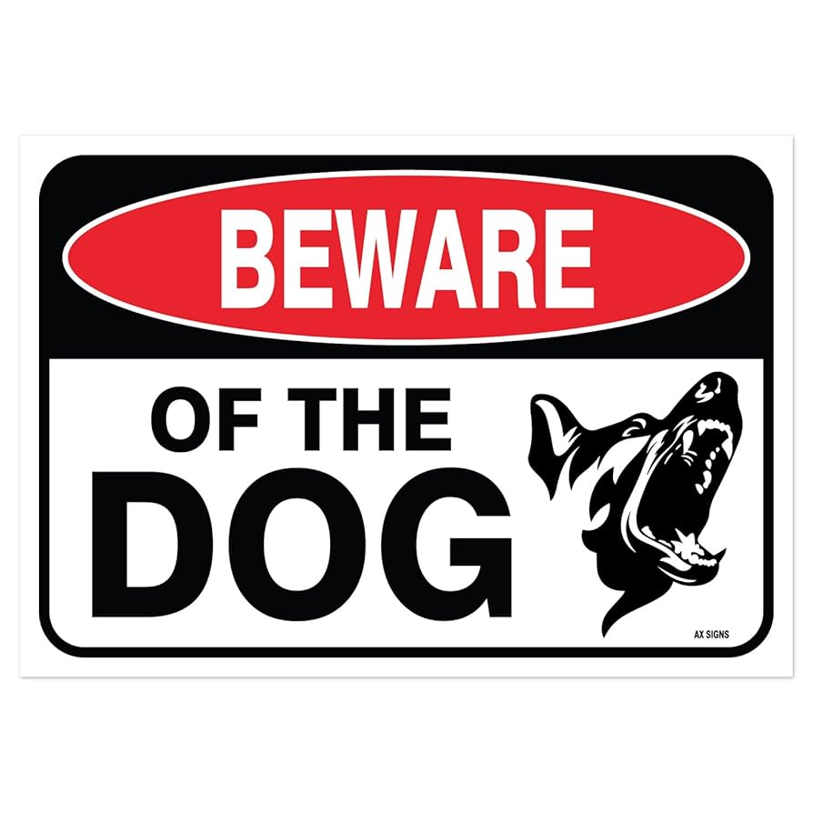 Amazon.com: Beware of Dog Sign, Large 7 x 10 Inch Warning